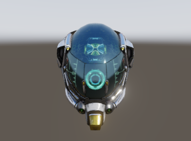 Damaged Helmet orbiting